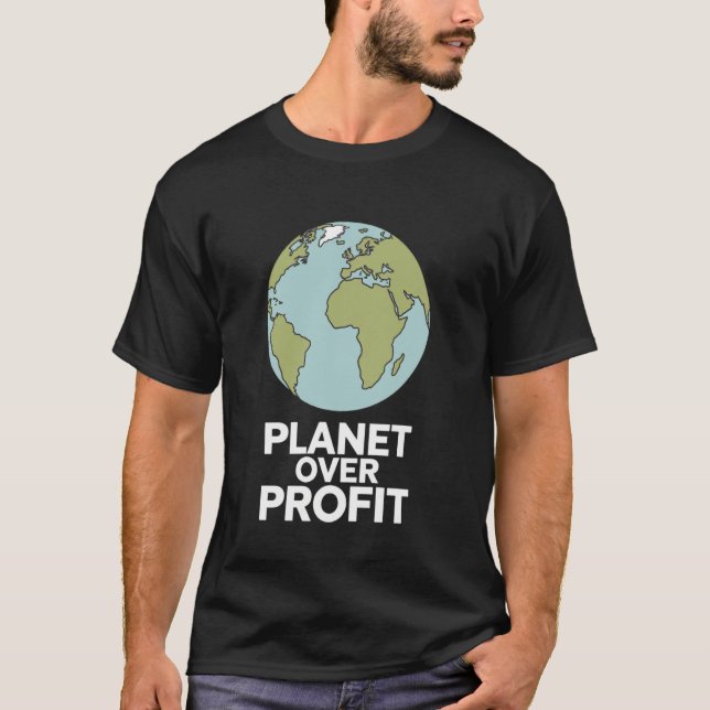 Planet Före Profit Återvinn Spara Miljön Ea T Shirt (Framsida)