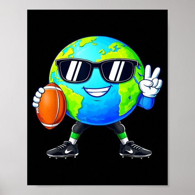 Planet fredstecken miljö fotboll jordens dag poster (Framsidan)
