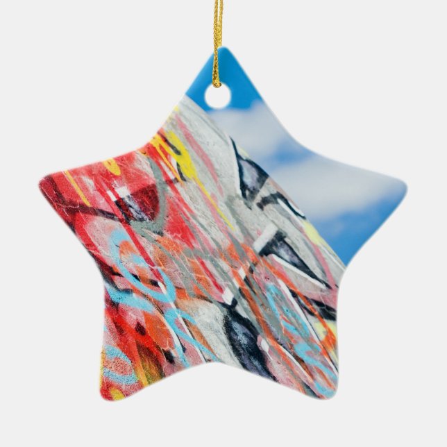 planet graffiti julgransprydnad keramik (Framsidan)