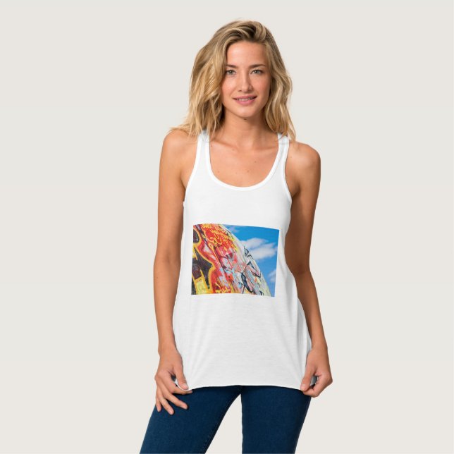 planet graffiti linne med racerback  (Hel framsida)