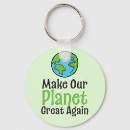 Planet Great Again 2,25" Grundläggande knapp Nycke Nyckelring