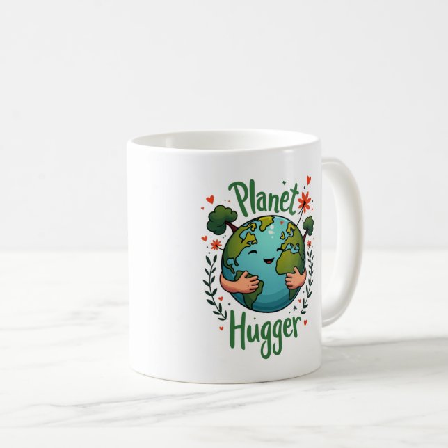 Planet Hugger - Jordens Dag Ekovänlig Kaffemugg (Framsida höger)