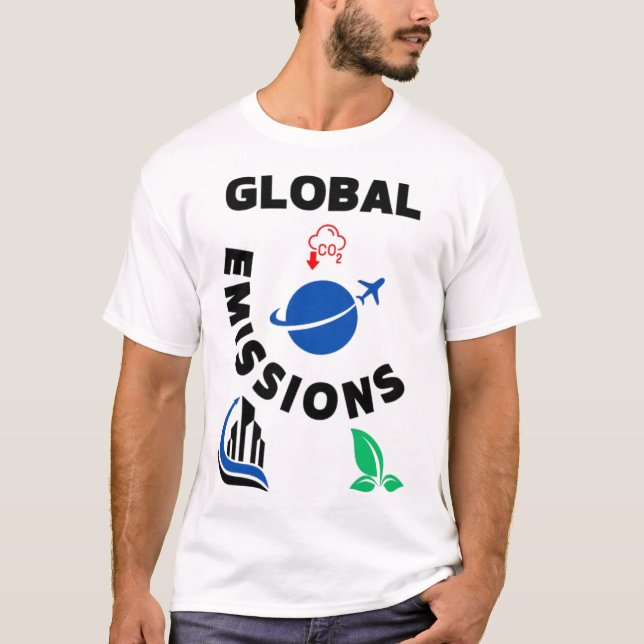 Planet in Peril: Global Emissions". T Shirt (Framsida)