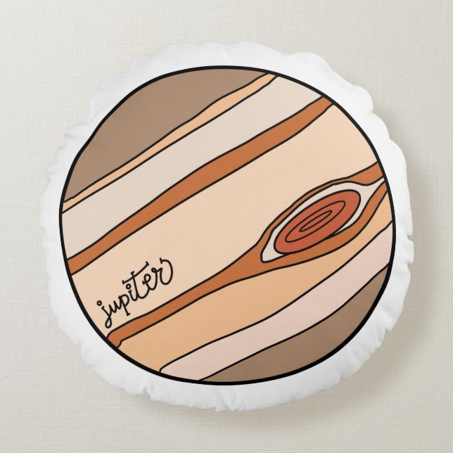 Planet Jupiter av det sol- systemet Rund Kudde (Framsidan)