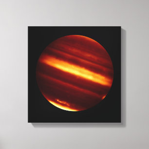 Planet Jupiter i infrarött ljus Canvastryck