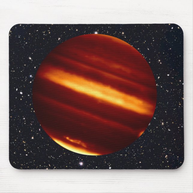 Planet Jupiter i infrarött ljus med Starry Himlar Musmatta (Framsidan)