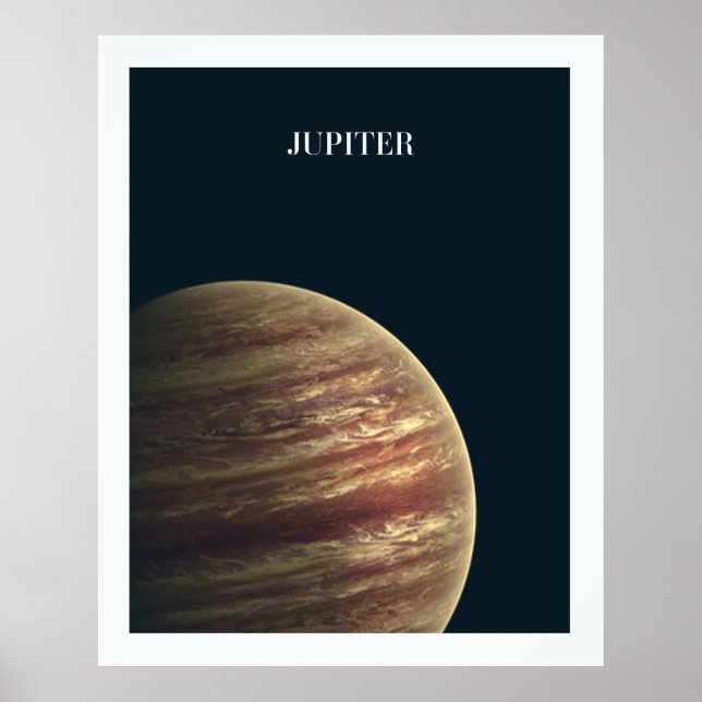 Planet Jupiter Kids Room Art Poster (Framsidan)