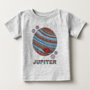 Planet Jupiter och Måne Space Geek Mode T-shirt