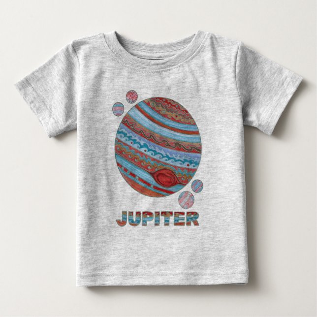 Planet Jupiter och Måne Space Geek Mode Tröja (Framsida)
