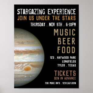 Planet Jupiter, Planetarium-händelsereklam Poster