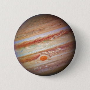PLANET JUPITER - rött fläckhuvud på ~ (för sol Knapp