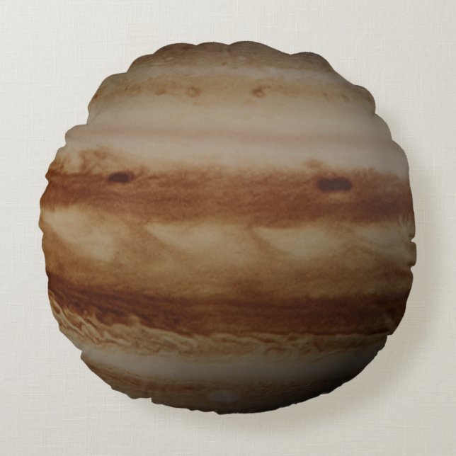 Planet Jupiter Round Pillow Rund Kudde (Framsidan)