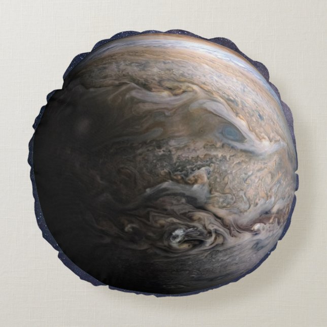 Planet Jupiter Rund Kudde (Framsidan)