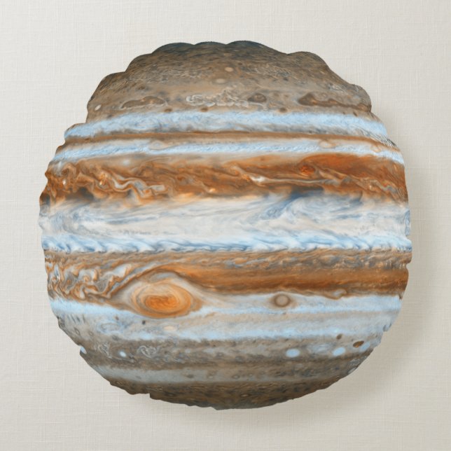 Planet Jupiter Rund Kudde (Framsidan)