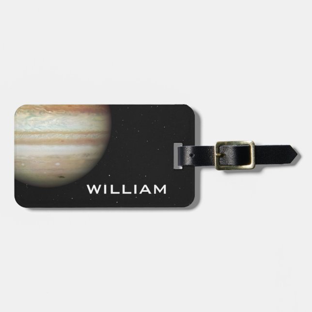 Planet Jupiter Solar System Black Space med stjärn Bagagebricka (Horisontell Framsida)