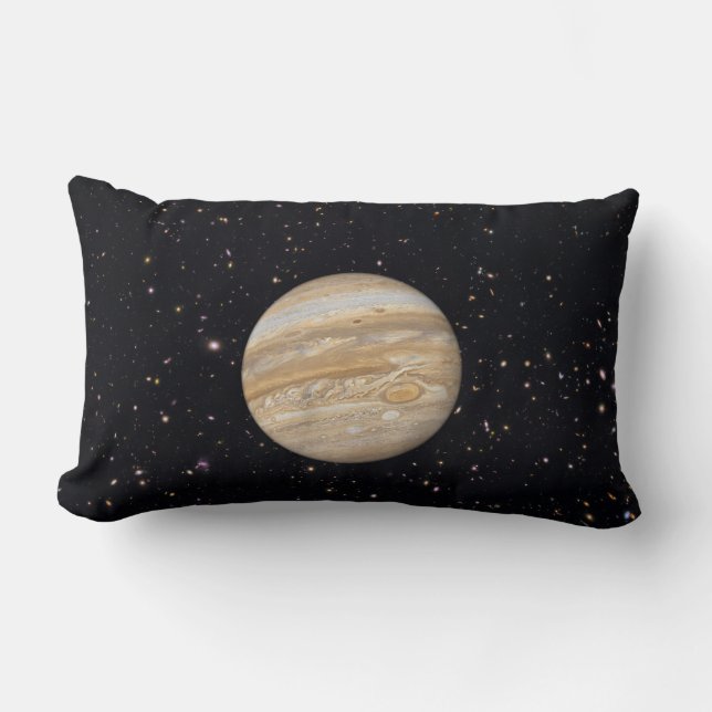 Planet Jupiter Starry Himlar Lumbar Dekorativ kudd Lumbarkudde (Framsida)