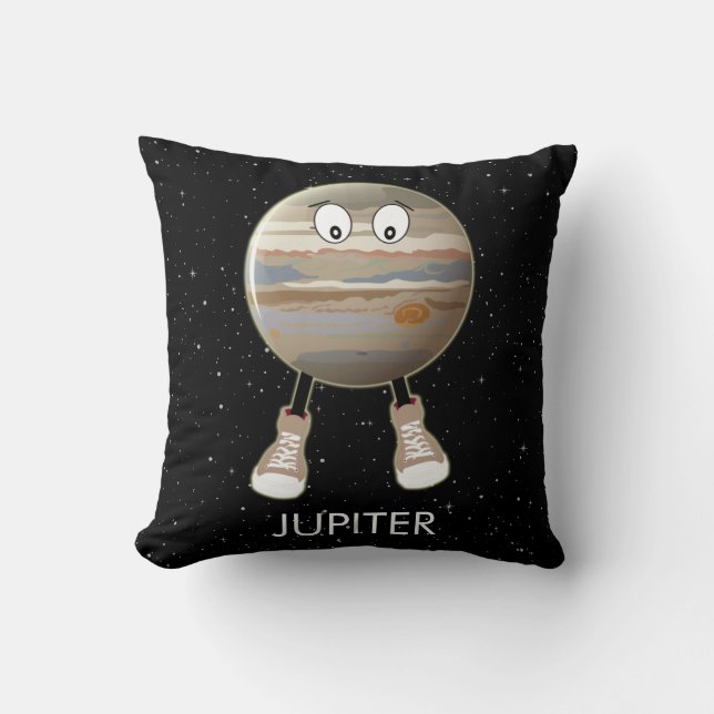 Planet Jupiter & Stars Dekorativ kudde (Framsida)