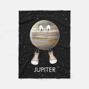 Planet Jupiter & Stars Fleecefilt