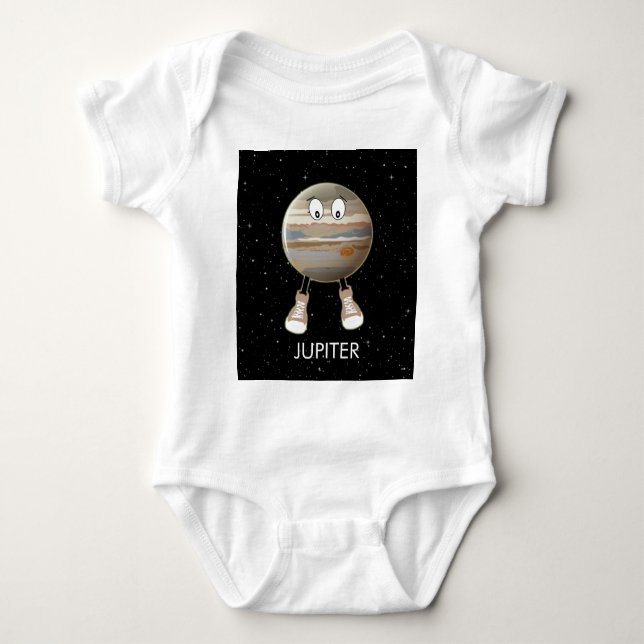 Planet Jupiter & Stars T Shirt (Framsida)
