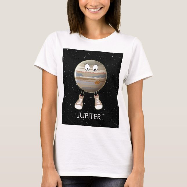 Planet Jupiter & Stars T Shirt (Framsida)