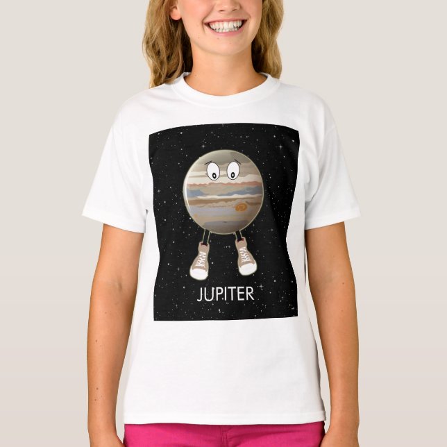 Planet Jupiter & Stars T Shirt (Framsida)
