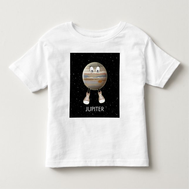 Planet Jupiter & Stars T Shirt (Framsida)