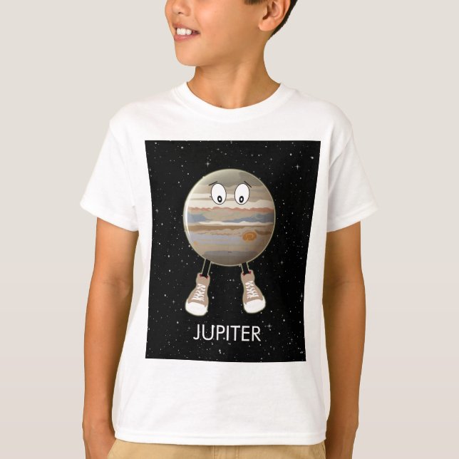 Planet Jupiter & Stars T Shirt (Framsida)