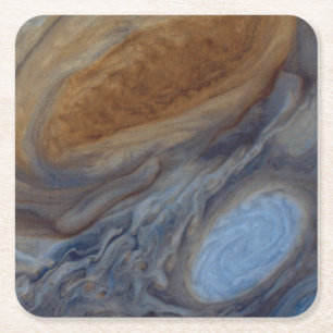 Planet Jupiter Stora Röda Fläcken Underlägg Papper Kvadrat