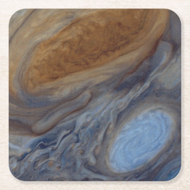 Planet Jupiter Stora Röda Fläcken Underlägg Papper Kvadrat (Framsidan)