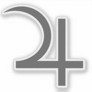 Planet Jupiter-symbol (grå) Klistermärken