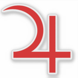 Planet Jupiter Symbol (red) Klistermärken