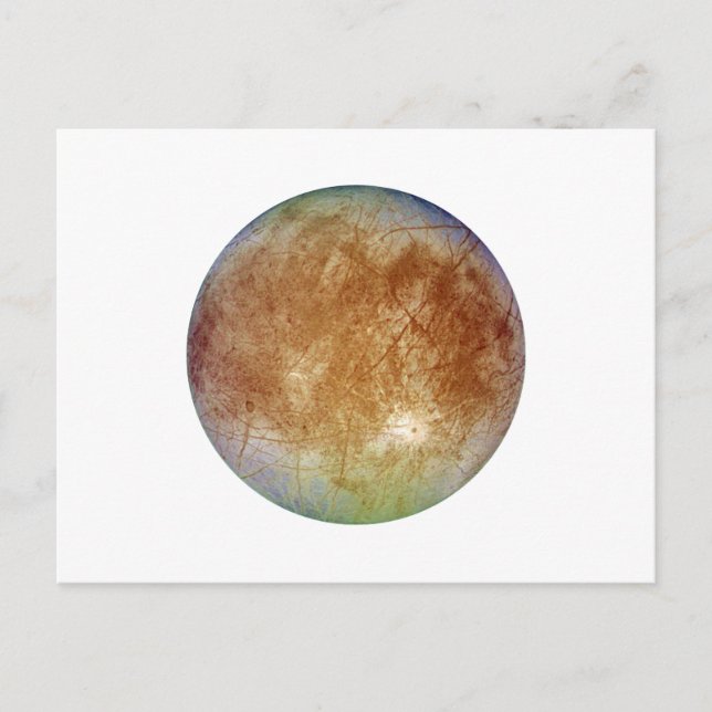 PLANET JUPITERS MÅNE EUROPA (solsystem) ~ Vykort (Framsida)