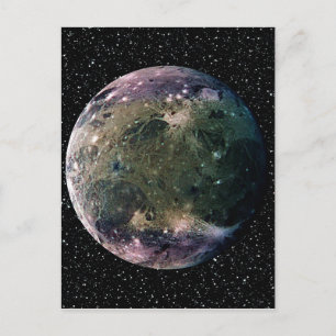 PLANET JUPITERS MÅNE GANYMEDE stjärna ~ Vykort