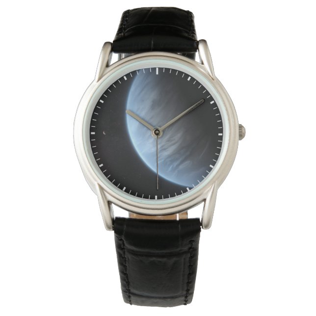 Planet K2-18b, värdstjärna och tillhörande plan. Armbandsur (Framsida)