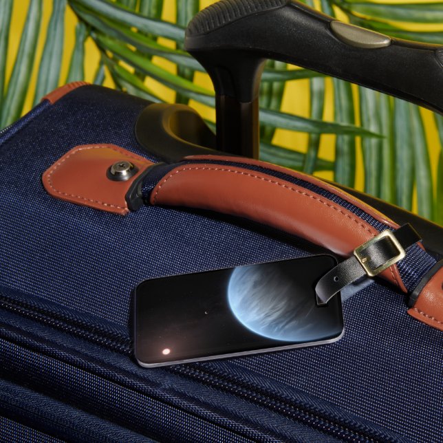 Planet K2-18b, värdstjärna och tillhörande plan. Bagagebricka (Framsida Insitu 3)