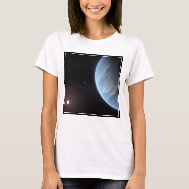 Planet K2-18b, värdstjärna och tillhörande plan. T Shirt (Framsida)