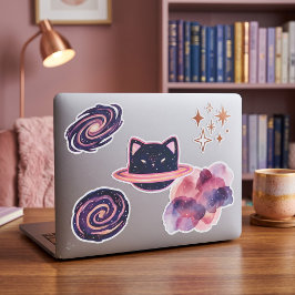 Planet Katt Klistermärke Klistermärken