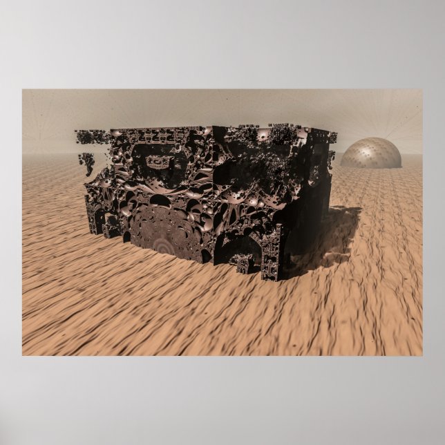 Planet Mars. Dust Storm. Poster (Framsidan)