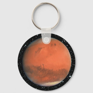 PLANET MARS färg stjärniga bakgrund ~ Nyckelring