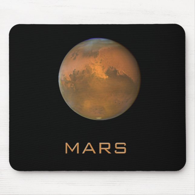 Planet Mars Fullt Orange View Mousepad Musmatta (Framsidan)