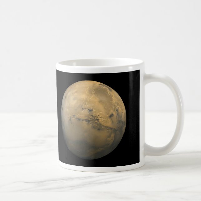 Planet Mars i solsystemet NASA Kaffemugg (Höger)