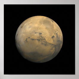 Planet Mars i solsystemet NASA Poster