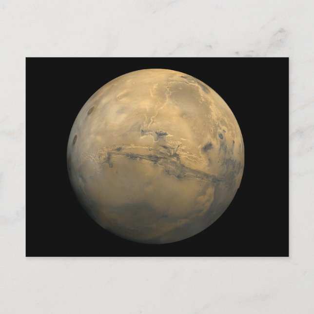 Planet Mars i solsystemet NASA Vykort (Framsida)