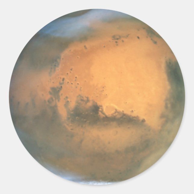 Planet Mars Runt Klistermärke (Framsida)
