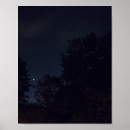 Planet Mars Seen från Van Buren State Park, MI Poster