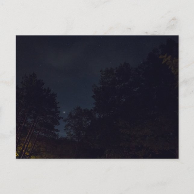 Planet Mars Seen från Van Buren State Park, MI Vykort (Framsida)