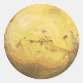 Planet Mars Solar System Runt Klistermärke