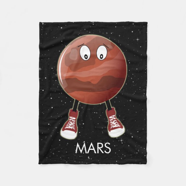 Planet Mars & Stars Fleecefilt (Framsidan)