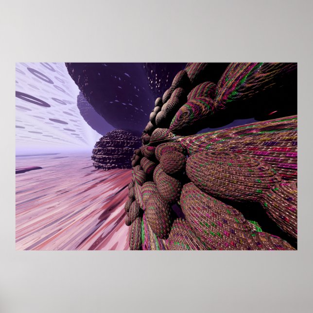 Planet Mars. Walls of byggnad. Poster (Framsidan)