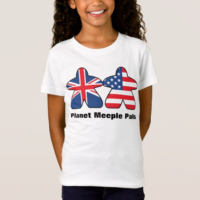 Planet Meeple Pals, UK & US Girls Shirt T (Framsida)